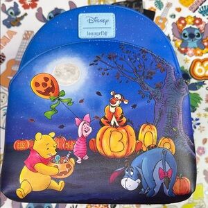 Disney Loungefly Halloween Backpack with Pooh and Friends